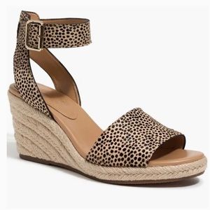 J.Crew Calf-hair Cheetah Espadrille Wedge
